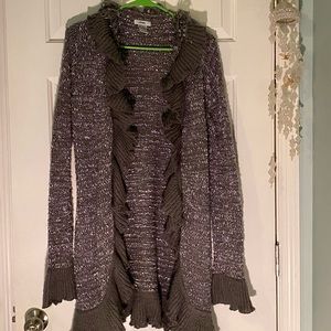 Gray cover up with bell sleeves